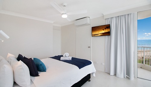 Apartamento ejecutivo, 1 cama de matrimonio, balcón, vistas al mar