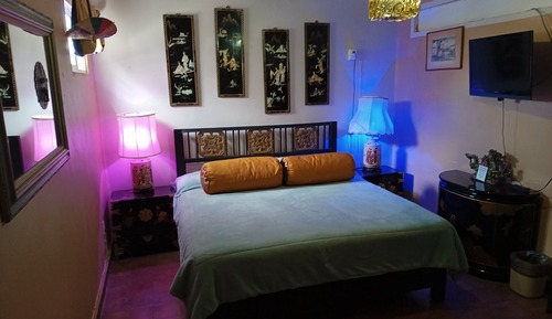 Habitación romántica, 1 habitación, bañera de hidromasaje, en esquina