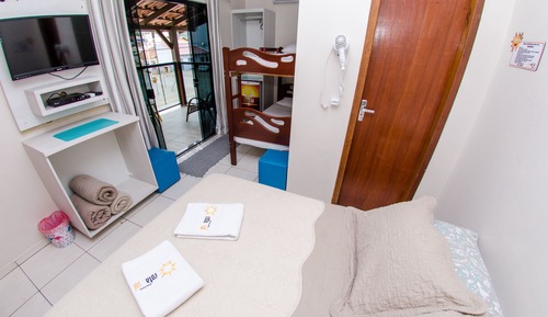 Habitación cuádruple, balcón