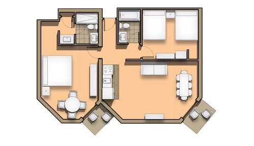 Suite, 2 habitaciones