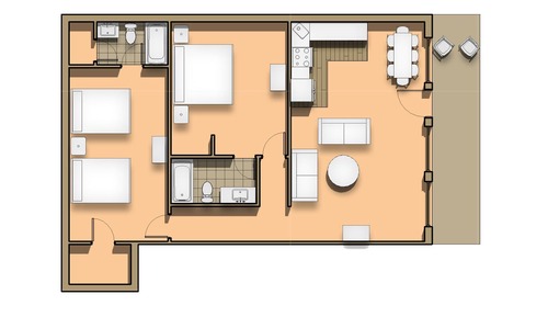Suite, 2 habitaciones