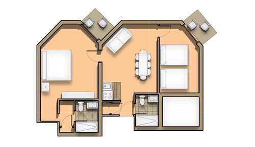 Suite, 2 habitaciones