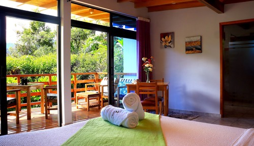 Cabaña de lujo, 1 cama de matrimonio, bañera de hidromasaje, vistas a la montaña
