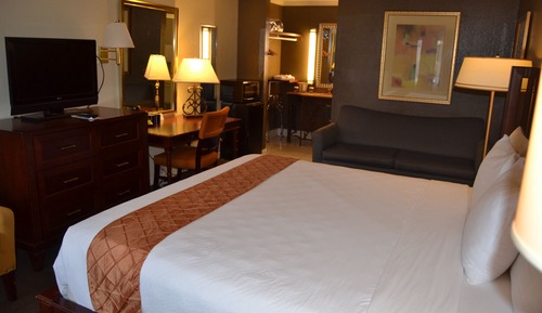 Habitación Deluxe, 1 cama de matrimonio grande con sofá cama, frigorífico y microondas