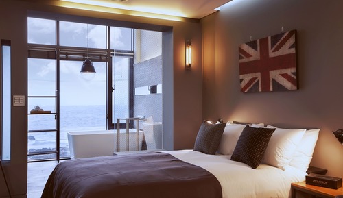 Estudio, cocina, vistas al mar (Pension Type)