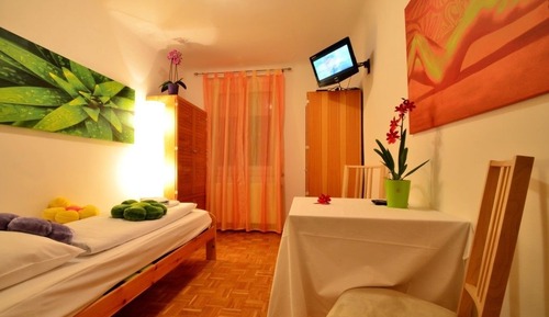 Estudio estándar, 1 cama individual, frigorífico y microondas (50€ cleaning fee on top of the rate)