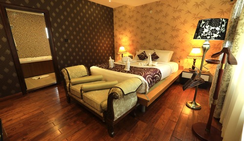 Suite romántica, 1 cama doble, bañera de hidromasaje
