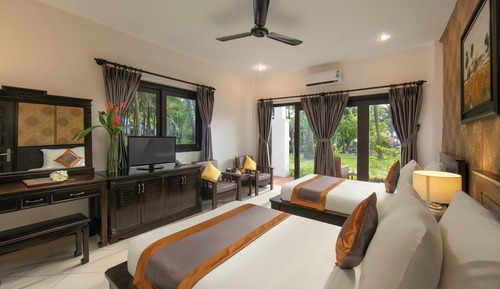 Habitación Deluxe con 2 camas individuales, vistas al jardín