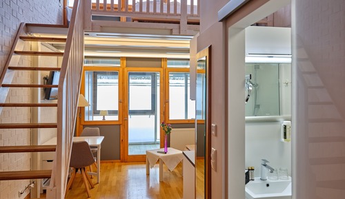 Dúplex, 1 habitación, no fumadores, en la zona del patio