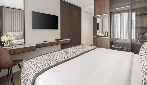 Habitación Deluxe doble, vistas parciales al mar