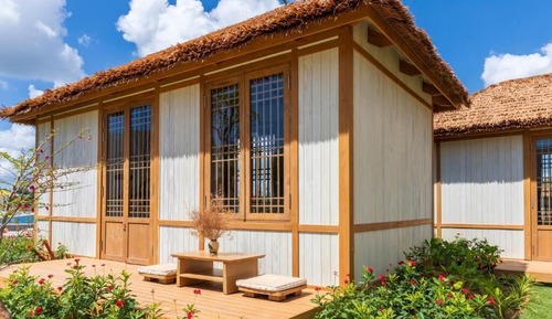 Habitación estándar con 2 camas individuales, varias camas, vistas al jardín