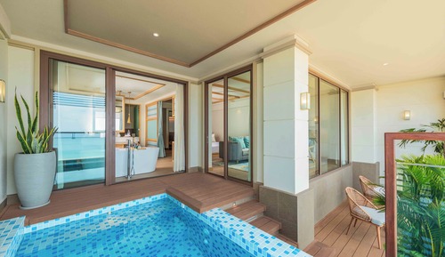 Suite, 1 cama de matrimonio grande, piscina privada, vistas al campo de golf