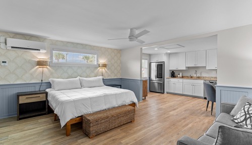 Suite estudio Deluxe, 1 cama de matrimonio grande con sofá cama, frigorífico y microondas