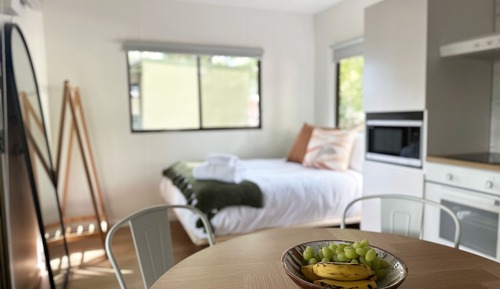 Cabaña estándar, 1 cama doble con sofá cama, baño privado
