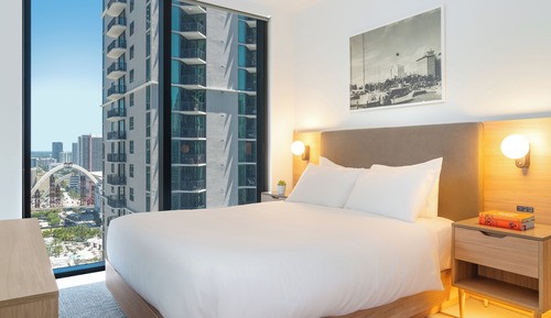 Partial Waterview Two Bedroom Residences With Kitchen & Balcony