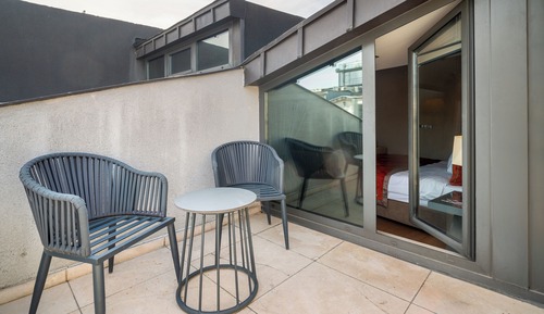Estudio, terraza