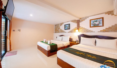 Habitación familiar, vistas al mar