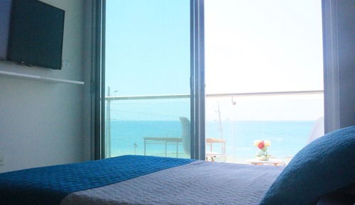 Habitación romántica doble, 1 cama doble, vistas al mar