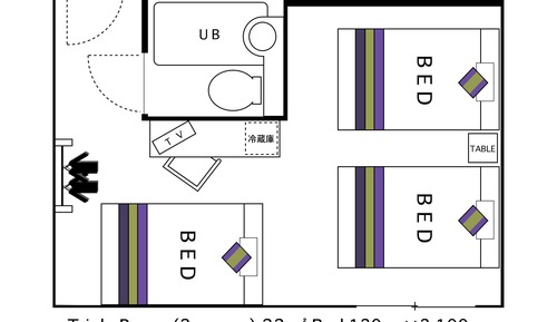 Habitación triple estándar, no fumadores (Triple)