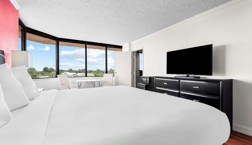 Suite, 2 camas dobles, frigorífico y microondas, vistas al río