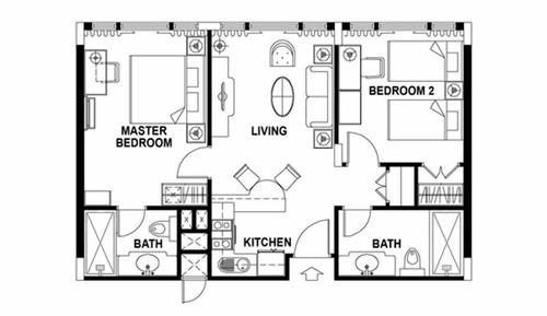 Habitación superior, 2 habitaciones, planta baja