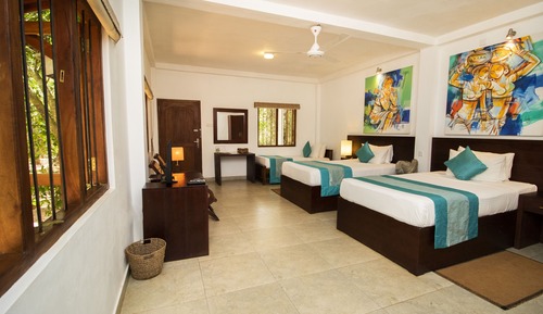 Habitación familiar, vistas al jardín