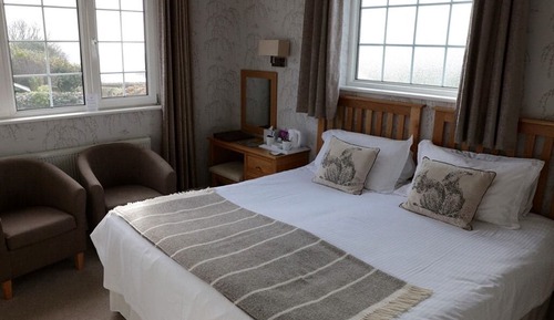 Habitación estándar con 1 cama doble o 2 individuales, baño privado, vistas al mar