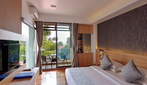 Habitación Deluxe doble, balcón (Island View)