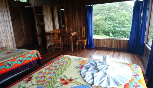 Habitación estándar doble, 2 camas dobles, vistas a la montaña