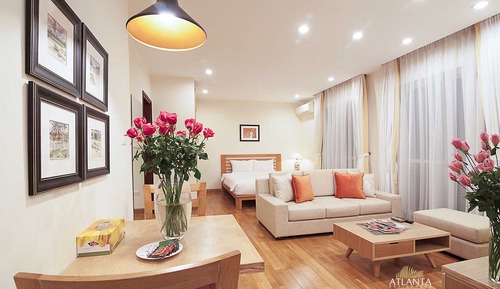 Suite estudio estándar, 1 cama de matrimonio grande, bañera, vistas a la ciudad