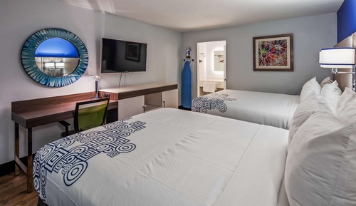 Habitación estándar, 2 camas de matrimonio, no fumadores, frigorífico y microondas