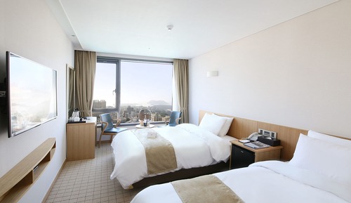 Habitación Deluxe con 2 camas individuales, varias camas, vistas a la ciudad (Family)