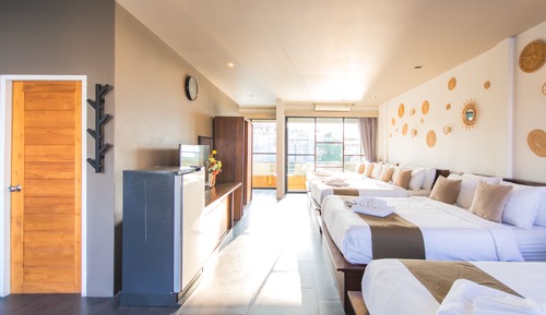Habitación familiar, vistas al mar