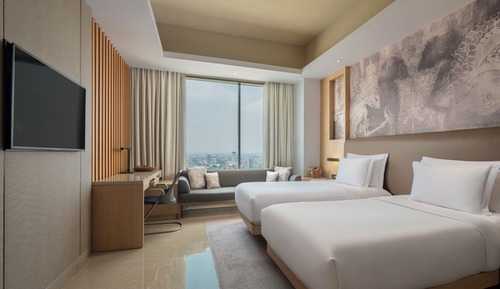 Habitación Deluxe, 2 camas individuales, bañera, vistas a la ciudad