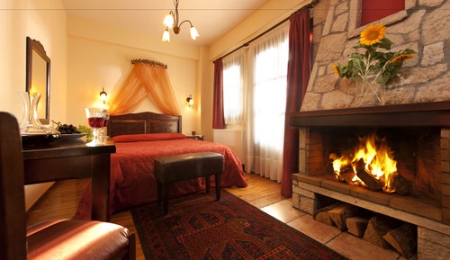 Habitación doble, chimenea