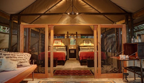Tienda, 2 camas individuales