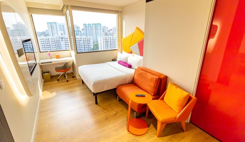 Habitación familiar doble, 1 cama doble con sofá cama