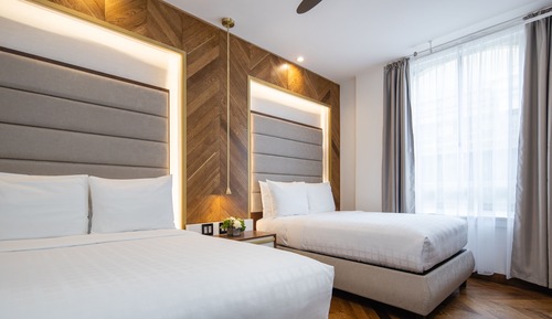 Habitación estándar, 2 camas dobles, accesible para personas con discapacidad