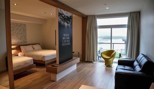 Suite junior, 2 camas de matrimonio, vistas al lago