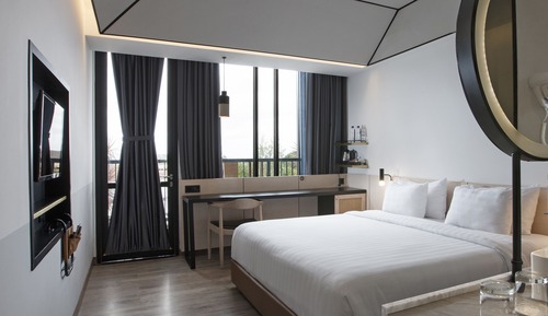 Estudio, 1 cama de matrimonio grande