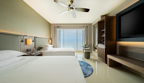 Habitación Club, 2 camas dobles, vistas al mar