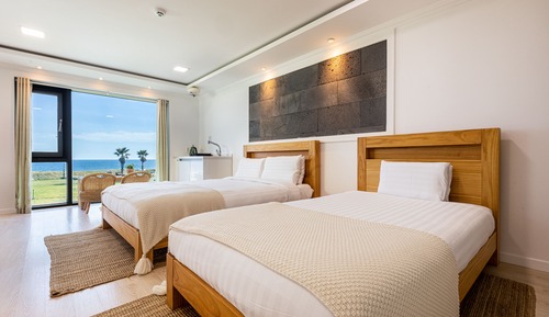 Habitación Deluxe doble, bañera de hidromasaje, vistas al mar (B)