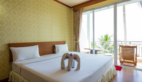 Habitación Deluxe, 1 cama de matrimonio grande, vistas al mar, mirando al mar