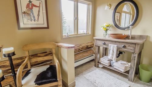 Habitación de lujo, 1 cama de matrimonio grande, baño privado, vistas a la montaña