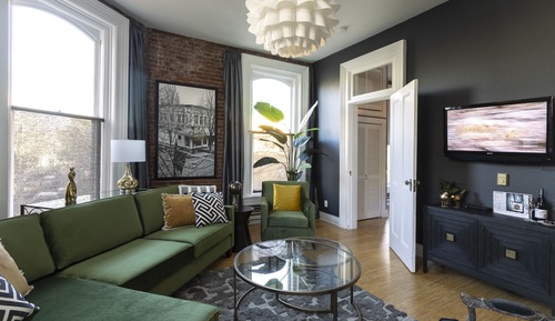 Apartamento romántico, 1 cama de matrimonio grande, no fumadores, chimenea (4TH)