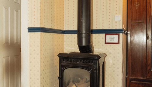 Casa de campo, chimenea