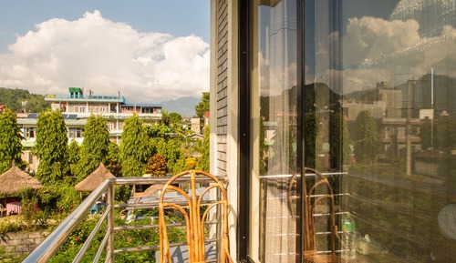 Habitación Deluxe doble, 1 cama de matrimonio, balcón, vistas a la montaña