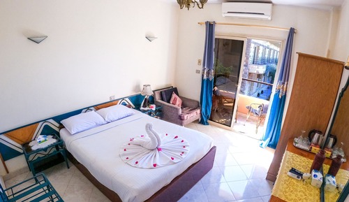 Habitación estándar con 1 cama doble o 2 individuales, vistas al jardín