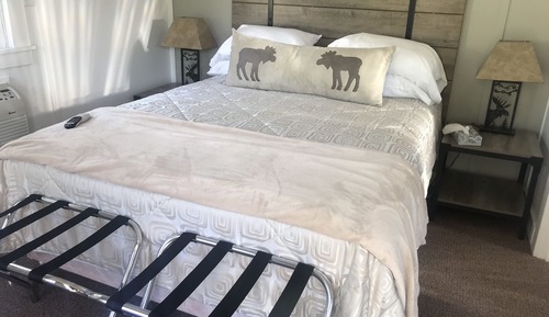 Cabaña económica, 1 cama de matrimonio, no fumadores, frigorífico y microondas