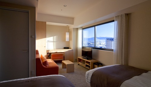 Habitación Confort con 2 camas individuales, no fumadores, vistas a la ciudad (Corner Room )